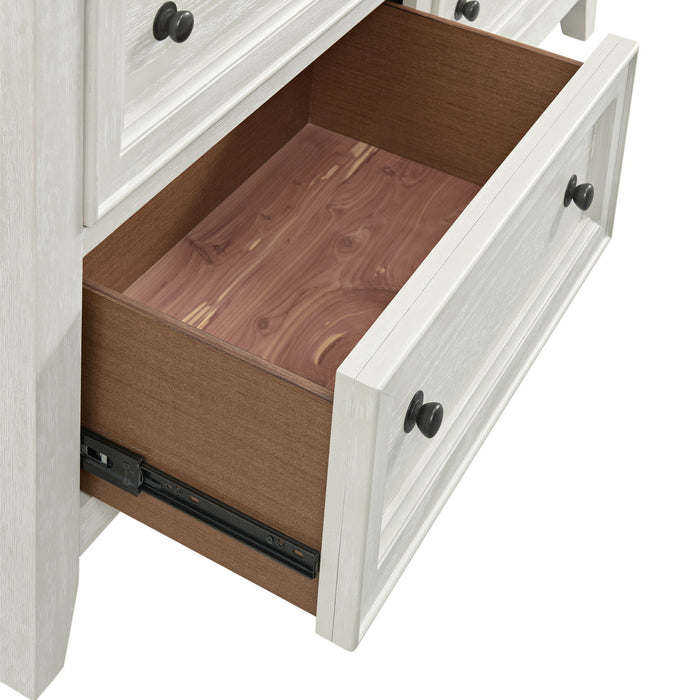 Woodinville - 8-Drawer Dresser With Dovetail Joinery, Felt And Cedar-Lined Drawers - Gypsum Whitewash