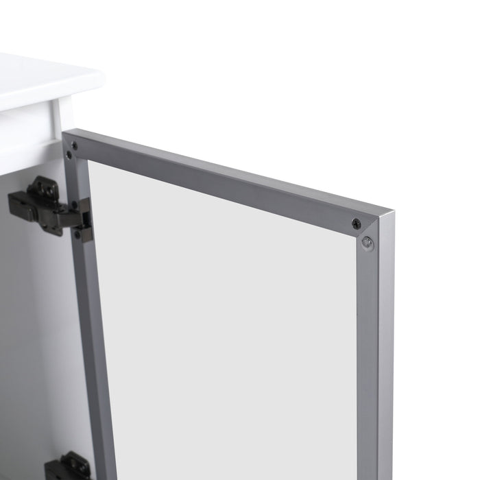 Wall Mounted Bathroom Vanity With Sink, 2 Soft Close Doors, Cabinet & Half Door