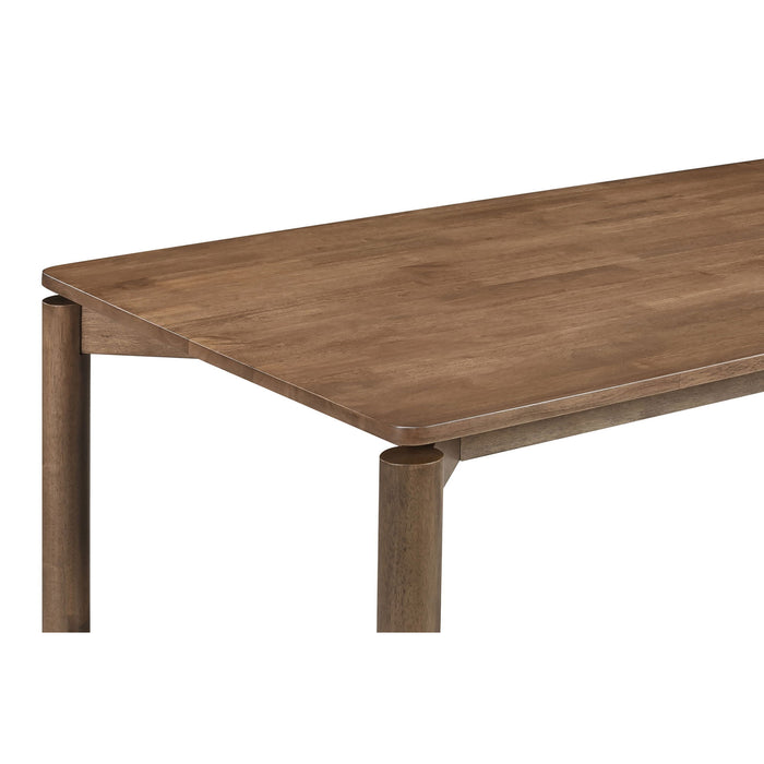 Svenstra - Rectangular Dining Table Set With Armless Side Chairs, Wood, Natural Walnut, 59 X 35.5 X 30 Inches