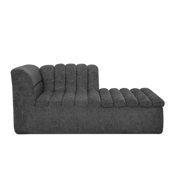 Upholstered L-Shaped Modular Sectional Sofa With Chaise, Wave-Shaped Armrest