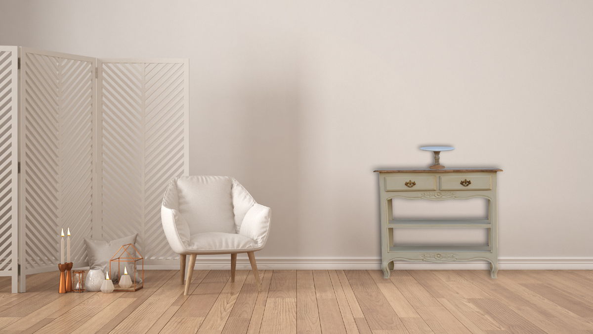 Cake Stand With Marble Top - Light Brown