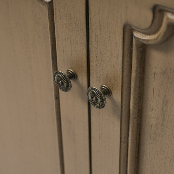 Vintage Double Sink Bathroom Vanity Set With Ceramic Sinks