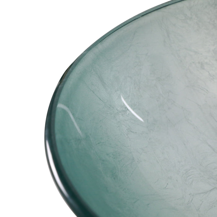 Artistic Tempered Glass Vessel Sink With Pop Up Drain