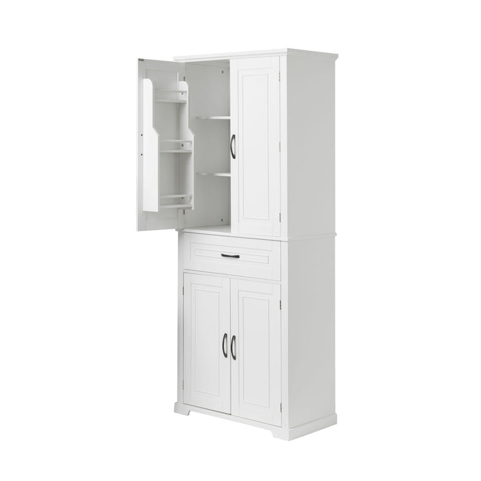 Bathroom Storage Cabinet With Doors And Drawer, Adjustable Shelf