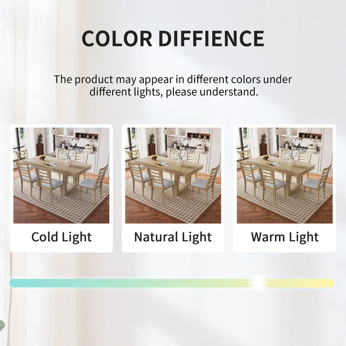 Farmhouse Wooden Kitchen Table With Removable Leaf