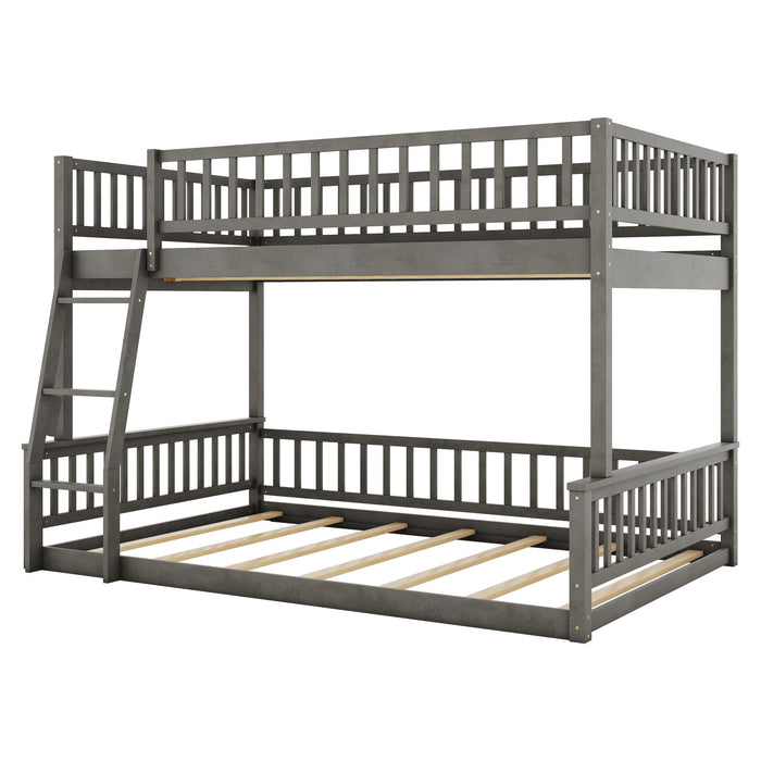 Bunk Bed With Ladder And Guardrails