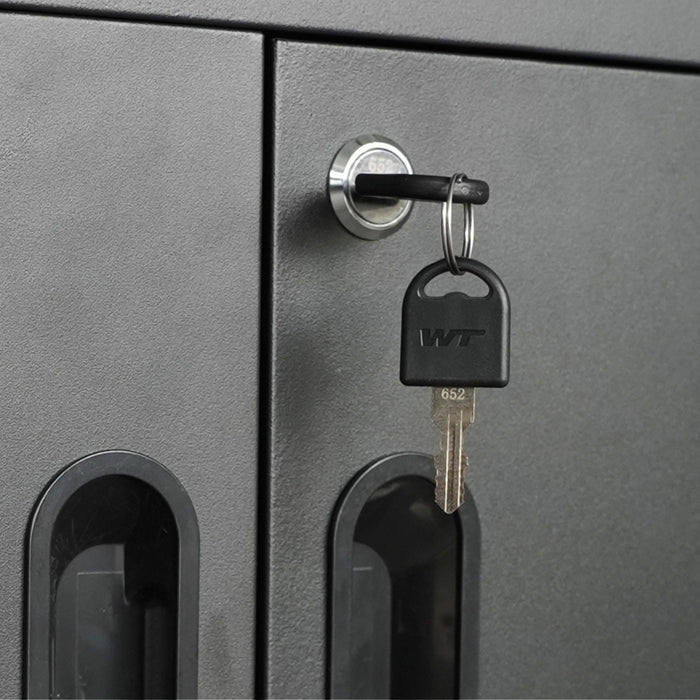 Sturdy And Durable Metal Tool Cabinet For Garage With Wheels Mobile Heavy Duty Storage Cabinet With 1 Drawer And 2 Locking Doors