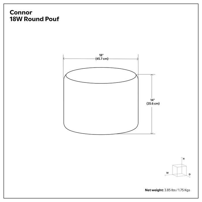 Connor - Handcrafted Round Pouf