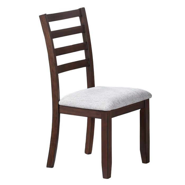 Ladder Back Design Dining Chairs (Set of 2) - Walnut