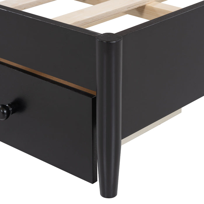 Platform Bed With 2 Big Drawers & Trundle