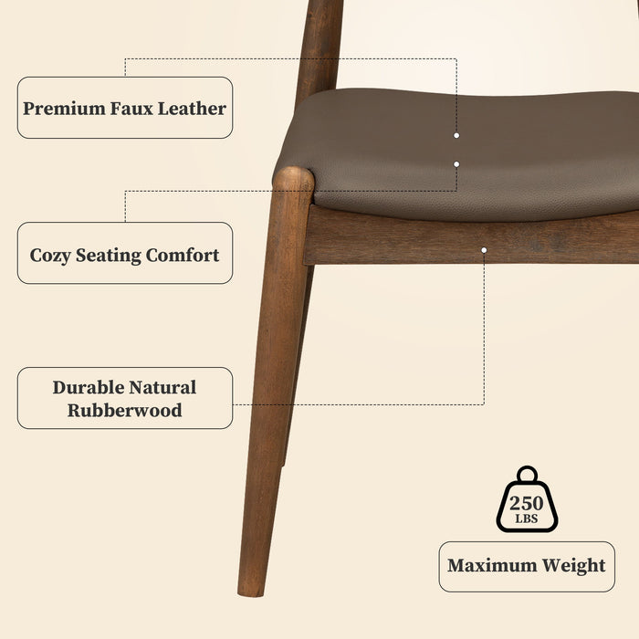 Dining Chairs With Ergonomic Backrest (Set of 2)