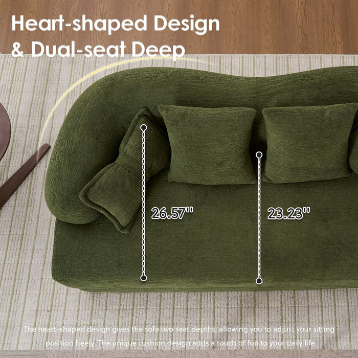 Foldable Sofa Bed, Boneless Couch Convertible Sleeper With 4 Pillows
