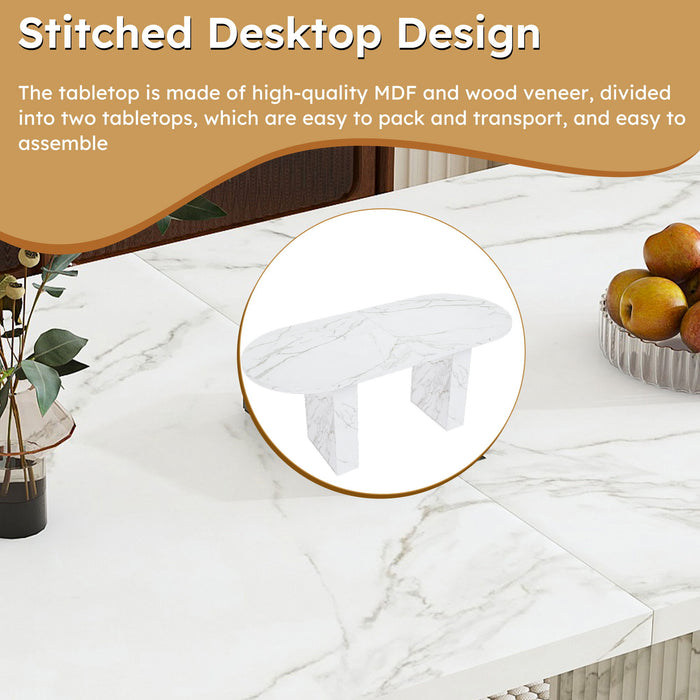 Oval Dining Table - White