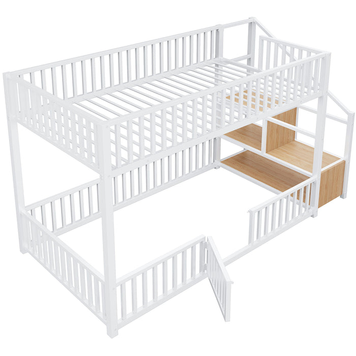 Bunk Bed With Storage Ladder, Compact Design