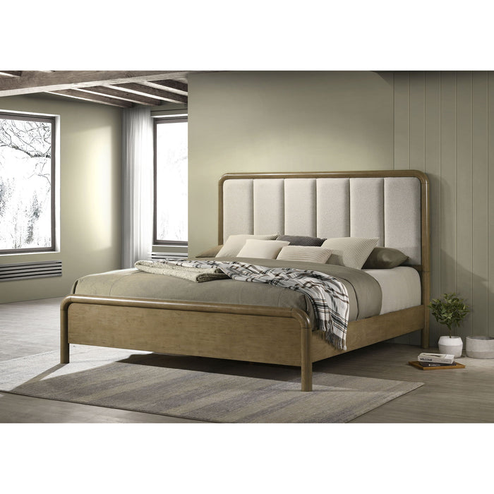 Bernardo - Eastern King Upholstered Bed - Nutmeg Brown