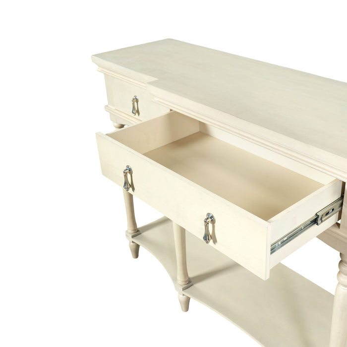 Retro Console Table With 3 Soft Close Drawers