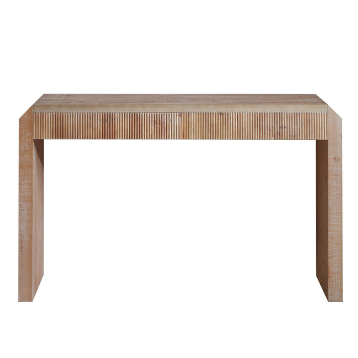 Rustic Modern Console Table With Drawer Storage - Natural Wood