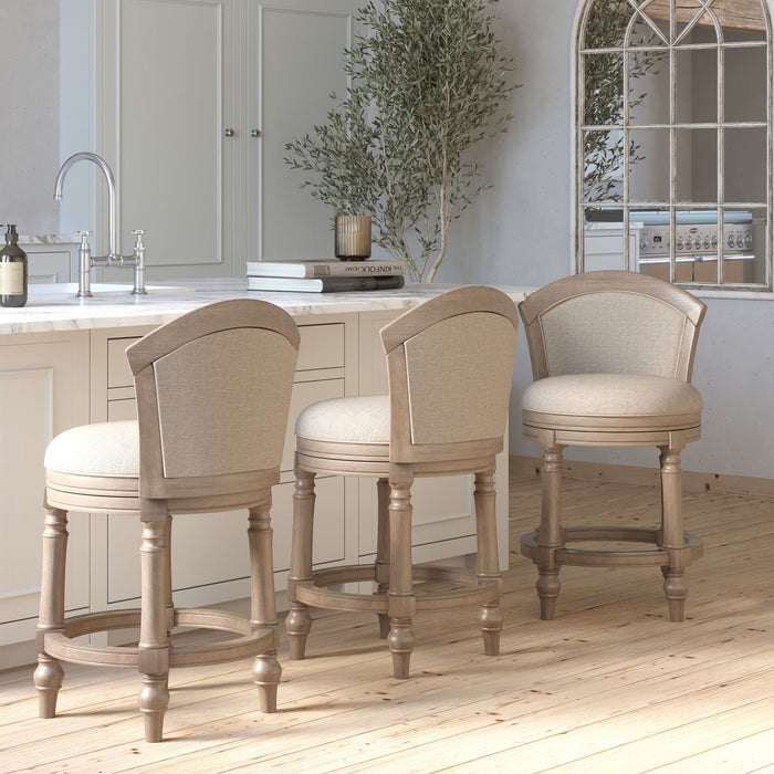 Barrel Back Stool With Swivel