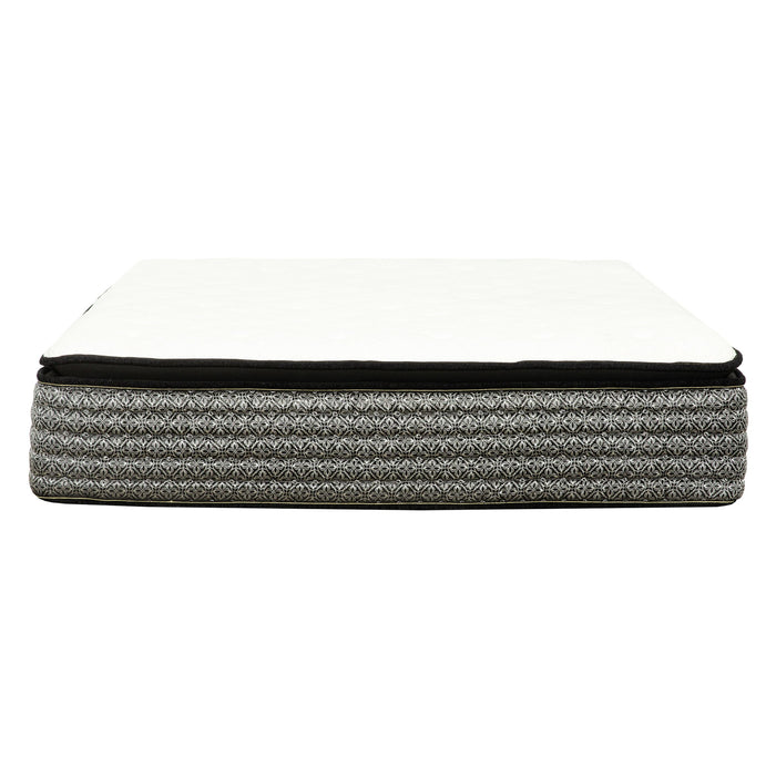 Premium 14" Queen Size Hybrid Mattress In A Box Plush Gel Memory Foam Top With Cooling Technology - Gray / White