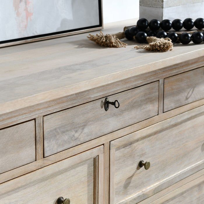 Adelaide - 9 Drawer Dresser - Natural Cream Wash