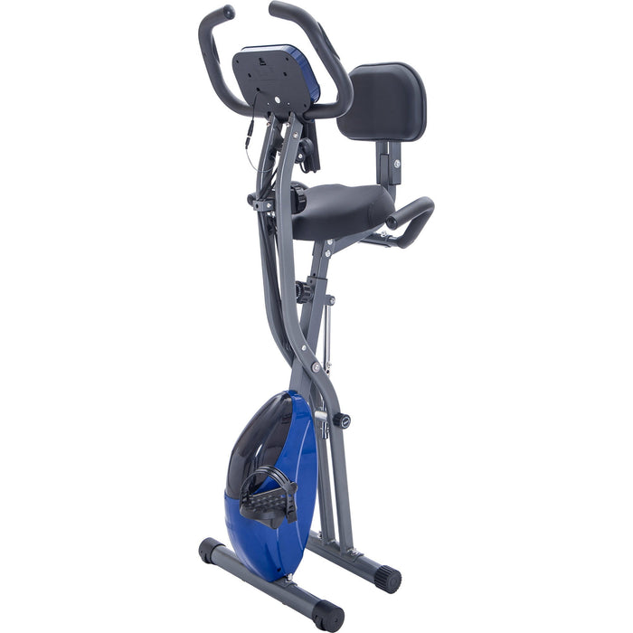 Exercise Bike Folding Stationary Bikes For Home With 16 Level Magnetic Resistance