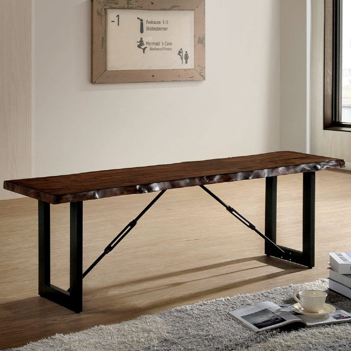 U - Shape Bench With 2 Tone - Black / Walnut