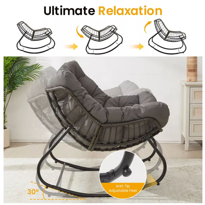 Egg Rocking Chair With Ottoman
