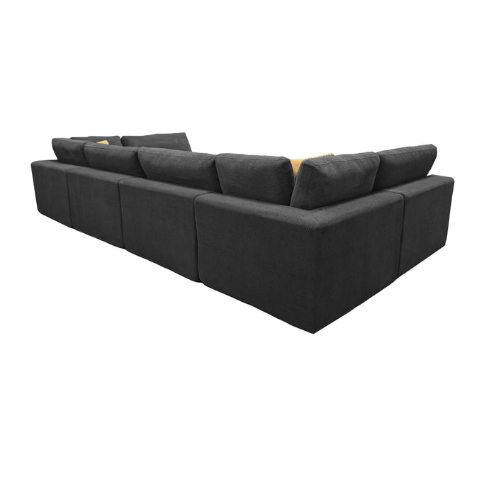 Custom Configuration Modular Sectional With Toss Pillows