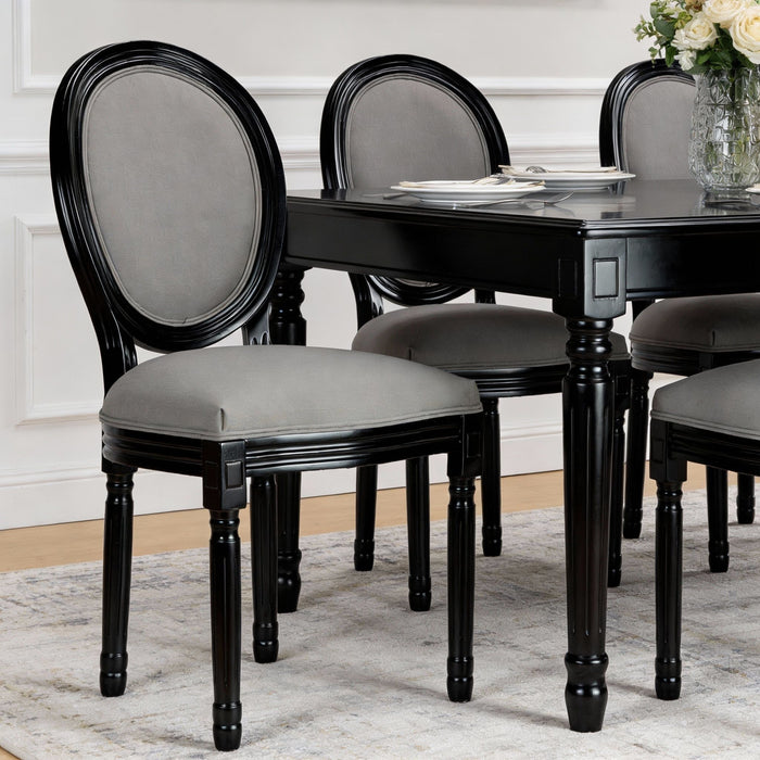 Upholstered & Round Back Dining Chairs (Set of 2)