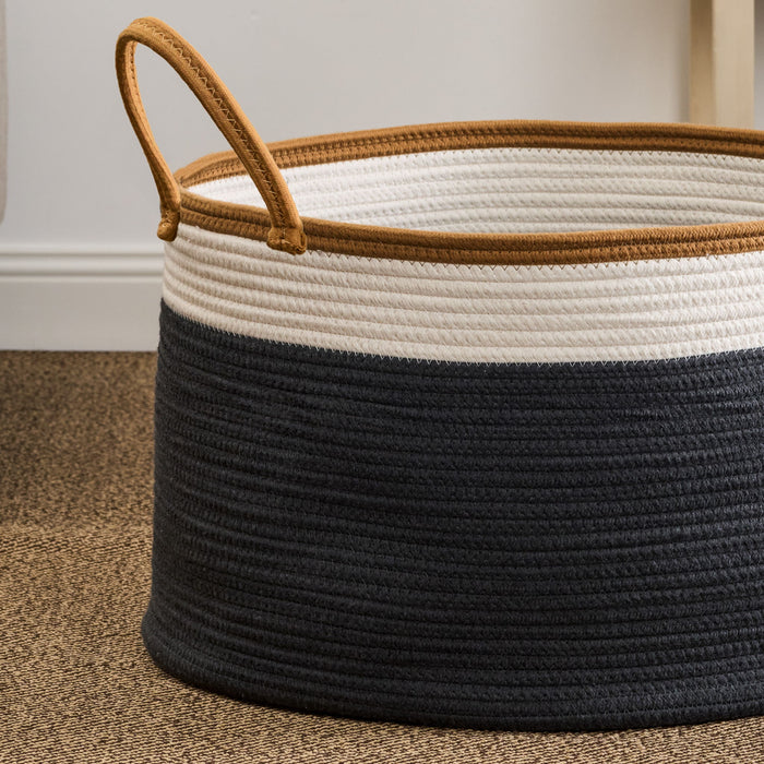 Francis - Cotton Round Laundry And Storage Basket