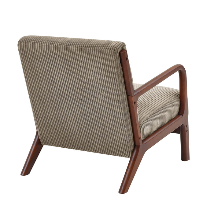 Upholstered Armchair With Back Support Pillow