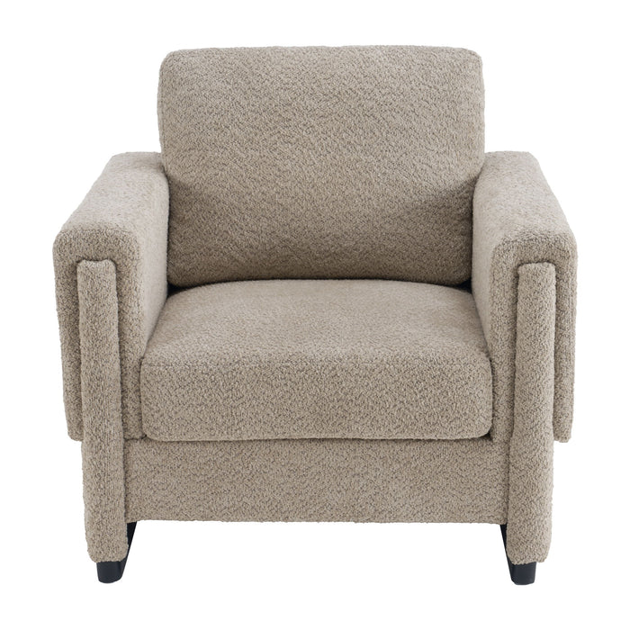 Upholstered Accent Armchair With Square Arm