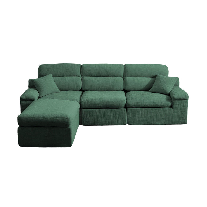 Corner Chaise Sofa With High Backrest