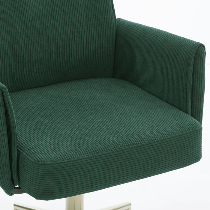 Ergonomic Mid-Back Office Chair With Gold Base