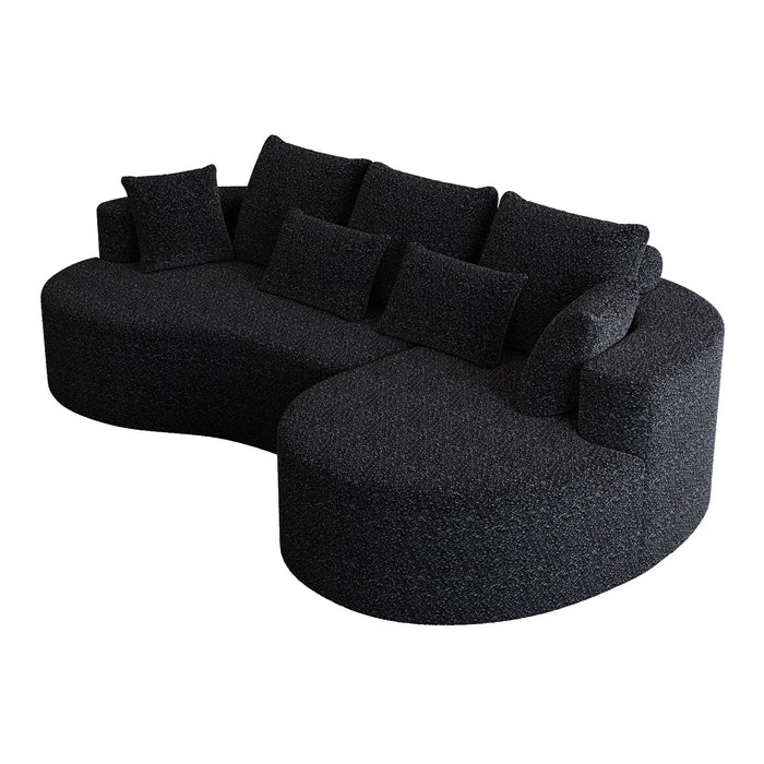 Curved Oversized Sectional Sofa With Extra Deep Seat