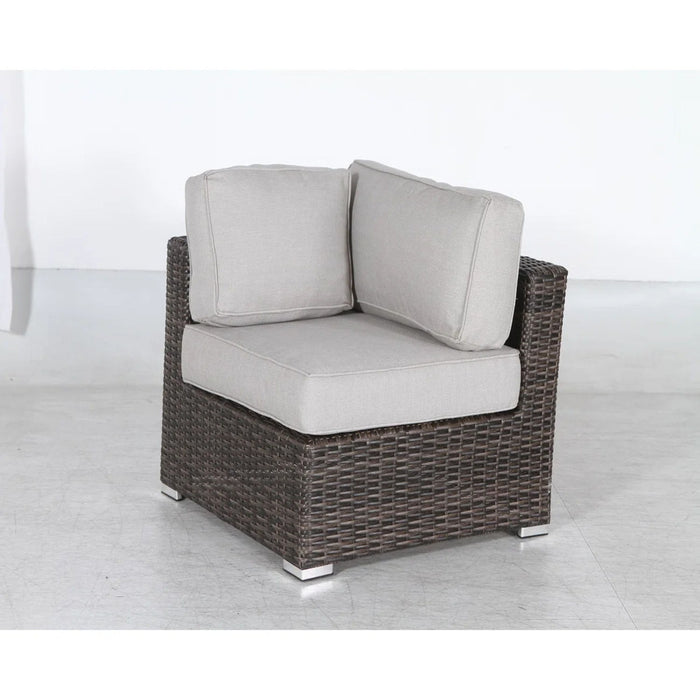 Seating Set With Cushions Handcrafted Wicker Design
