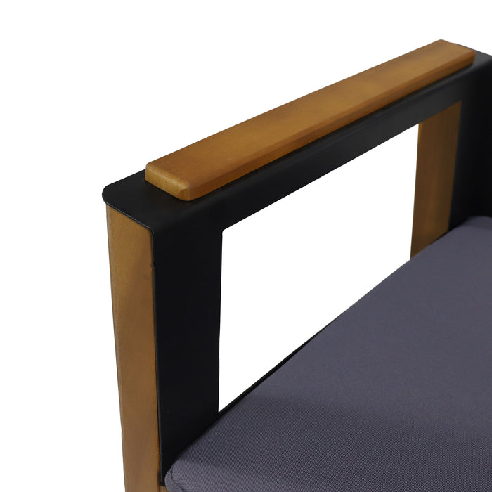 Soho - Transitional Style Outdoor Club Chair (Set of 2) With Cushions - Teak