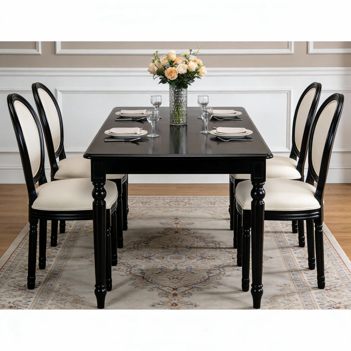 Upholstered & Round Back Dining Chairs (Set of 2)