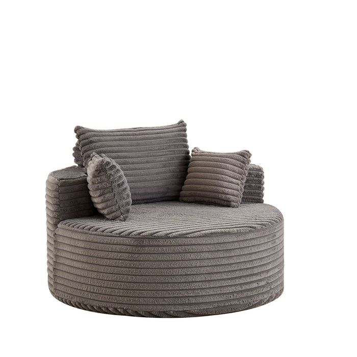 Modern Single Sofa With Backrest Pillow For Living Room