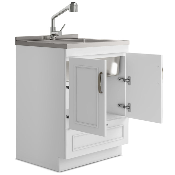 Cardinal - Laundry Cabinet With Faucet And Sink - White