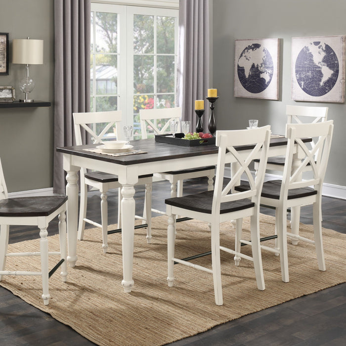 Dining Table With Leaf, Expandable - Brown