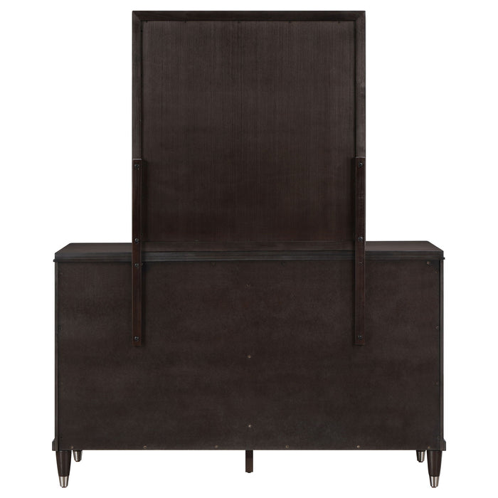 Navarro - 6 Drawer Dresser With Mirror - Brown