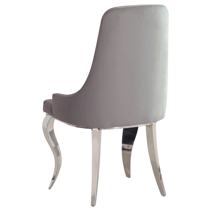 Upholstered Back Dining Chairs (Set of 2) - Gray