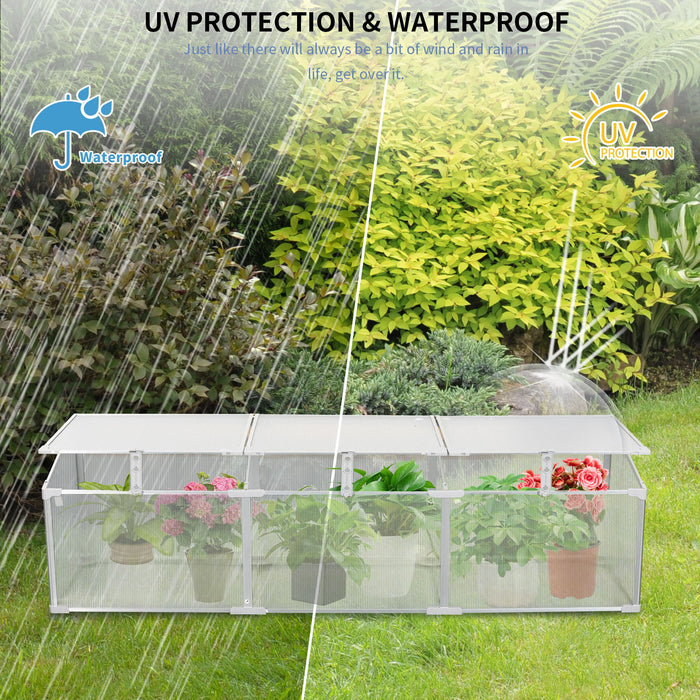 Polycarbonate Greenhouse For Outdoors In Winter - Silver