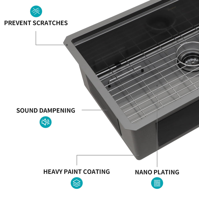 Workstation Kitchen Sink,Single Bowl Undermount