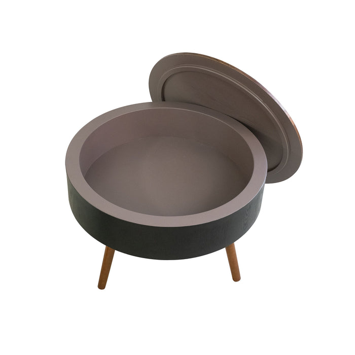 Round Coffee Table With Storage Function For Living Rooms