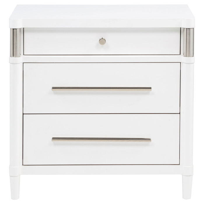 Robinson - 3 Drawer Nightstand - White