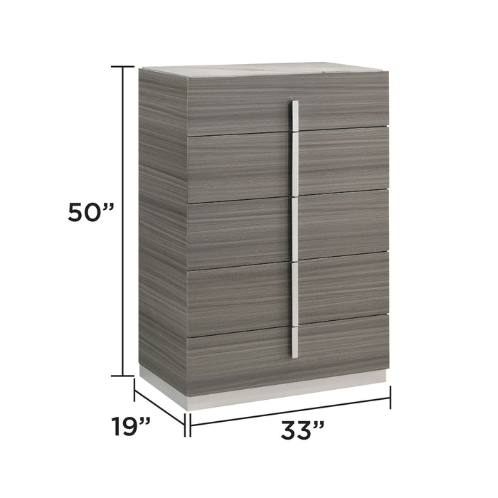 Altima - 5 Drawer Chest - Gray
