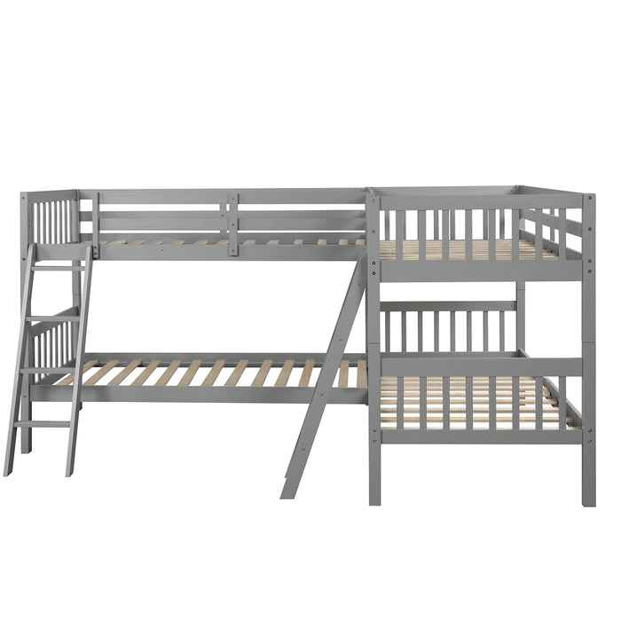 L Shaped Bunk Bed With Ladder