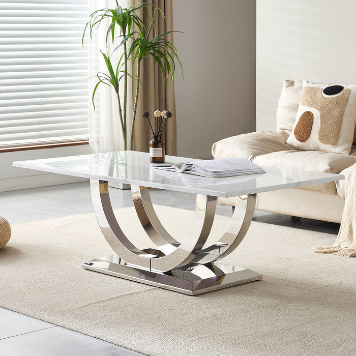 Rectangular Coffee Table With Base